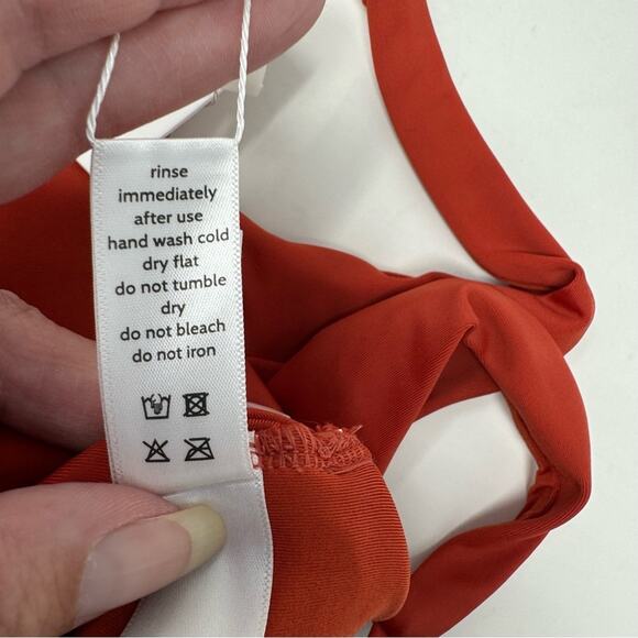 Andie Swim The Tahiti One Piece In Chili Pepper Open Back Deep V Size XS NEW - Picture 12 of 14